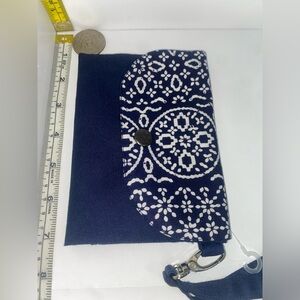 Navy and White Patterned Wallet